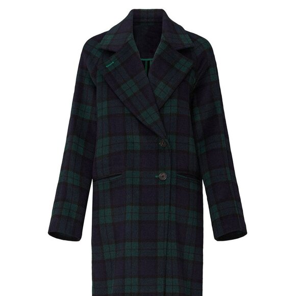 NWT Avec Les Filles Plaid  Raglan Coat Trendy fit - Picture 8 of 9